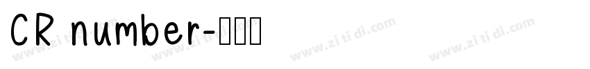 CR number字体转换